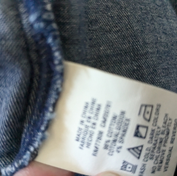 Unique Trendy Boho Denim Dress Tommy Hilfiger Medium Braided Accents - Picture 11 of 11